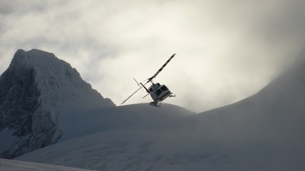 Helicopter near the Saddle